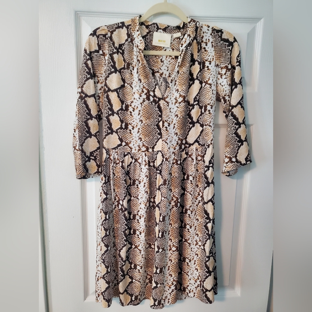 Anthropologie Maeve Python Snake Print V-Neck Pul… - image 1